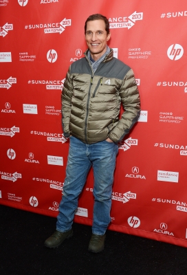 Matthew McConaughey arrives at the 2013 Sundance Film Festival Premiere of ‘Mud’ at The Marc Theatre on January 19, 2013 in Park City, Utah