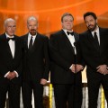 Alan Arkin, Bryan Cranston, John Goodman and Ben Affleck onstage during the 19th Annual Screen Actors Guild Awards held at The Shrine Auditorium on January 27, 2013 (Photo by Getty Images) 