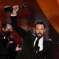 Ben Affleck accepts the award for Outstanding Performance by a Cast in a Motion Picture for ‘Argo’ onstage during the 19th Annual Screen Actors Guild Awards held at The Shrine Auditorium on January 27, 2013 (Photo by Getty Images) 