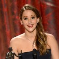 Jennifer Lawrence accepts the award for Outstanding Performance by a Female Actor in a Leading Role for ‘Silver Linings Playbook’ onstage during the 19th Annual Screen Actors Guild Awards held at The Shrine Auditorium on January 27, 2013 (Photo by Getty Images) 