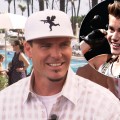 Vanilla Ice stops by Access Hollywood Live on January 29, 2013 / inset: Justin Bieber
