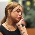 Lindsay Lohan appears in court for a pretrial hearing before Judge Stephanie Sautner at the Airport Branch Courthouse of Los Angeles Superior Court on January 30, 2013 in Los Angeles