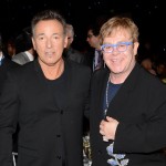 Bruce Springsteen and Elton John spotted at MusiCares Person Of The Year Honoring Bruce Springsteen at Los Angeles Convention Center on February 8, 2013