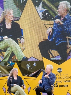  Genie Francis (R), who played Laura Spencer, and Anthony Geary, who played Luke Spencer, talk to the audience during a Q and A at Walt Disney World’s MGM Studios in Lake Buena Vista, Florida, November 10, 2006. This year marks the 25th anniversary of the Luke and Laura wedding on the soap opera General Hospital