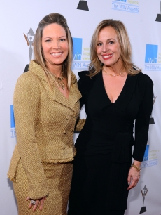Humanitarian Award Honoree Maria Arena Bell and actress Genie Francis attends the 14th Annual Women’s Image Network Awards at Paramount Theater on the Paramount Studios lot, Hollywood, on December 12, 2012
