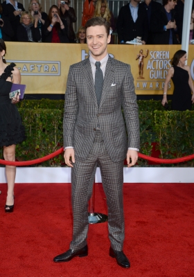 Justin Timberlake arrives at the 19th Annual Screen Actors Guild Awards held at The Shrine Auditorium on January 27, 2013 in Los Angeles, California. (Photo WireImage)