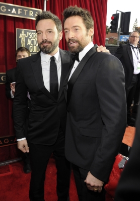 Ben Affleck and Hugh Jackman attends the 19th Annual Screen Actors Guild Awards at The Shrine Auditorium on January 27, 2013 in Los Angeles, California. (Photo by WireImage)