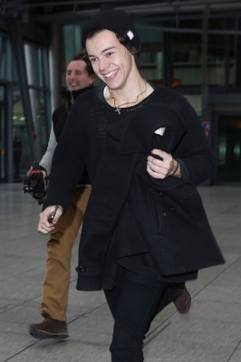 Harry Styles seen at Heathrow Airport on January 28, 2013 in London, England. (Photo by FilmMagic)