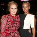 Adele and Beyonce spotted at the 55th Annual Grammy Awards at Staples Center on February 10, 2013