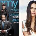 Kevin Spacey and Robin Wright from ‘House of Cards’ on the cover of EMMY magazine (left); ‘Dallas’ star Jordana Brewster, also from the new issue (right)