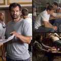 Greg Yaitanes with Antony Starr on the set of ‘Banshee’ (left); Michael Roark and Joseph Gatt in the ‘Wicks’ episode (top right); Michael Kostroff and Antony Starr, also in the ‘Wicks’ episode (bottom right)