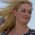 Mindy McCready performs at the Greased Lightning Daytime Stages during the 2008 CMA Music Festival on June 5, 2008 at Riverfront Park in Nashville
