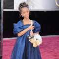 Quvenzhane Wallis arrives at the Oscars on February 24, 2013 in Hollywood, Calif.