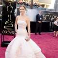 Jennifer Lawrence arrives at the Oscars on February 24, 2013 in Hollywood, Calif.