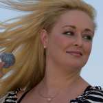 Mindy McCready performs at the Greased Lightning Daytime Stages during the 2008 CMA Music Festival on June 5, 2008 at Riverfront Park in Nashville