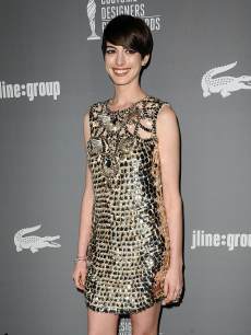 Anne Hathaway attends the 15th annual Costume Designers Guild Awards at The Beverly Hilton Hotel on February 19, 2013 in Beverly Hills, Calif.