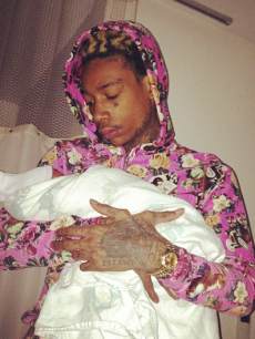 Wiz Khalifa with baby Sebastian Taylor Thomaz