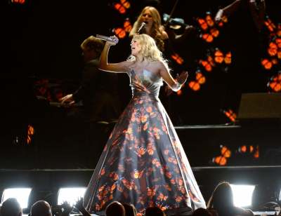 Carrie Underwood performs onstage at the 55th Annual Grammy Awards at Staples Center in Los Angeles on February 10, 2013