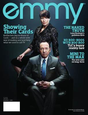 Kevin Spacey and Robin Wright on the cover of EMMY magazine