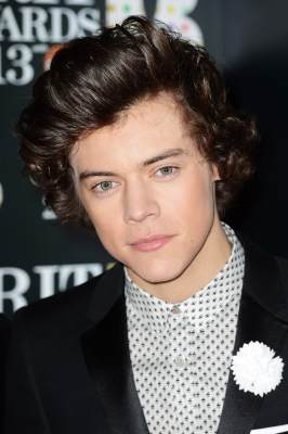 Harry Styles of One Direction attends The Brit Awards 2013 at The O2 Arena, London, on February 20, 2013