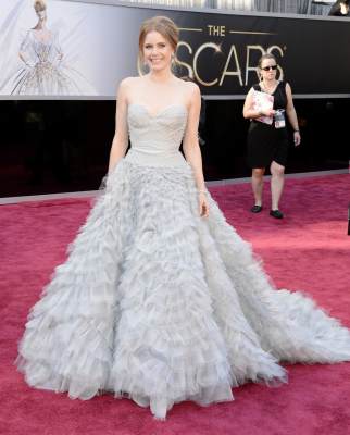 Amy Adams arrives at the Oscars at on February 24, 2013 in Hollywood, Calif.