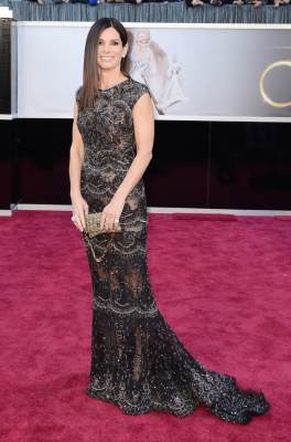 Sandra Bullock arrives at the Oscars at Hollywood & Highland Center on February 24, 2013 in Hollywood, Calif.