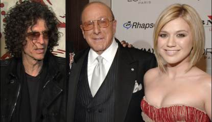 Howard Stern, Clive Davis and Kelly Clarkson