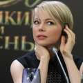 Michelle Williams is seen during a press conference before Walt Disney Pictures Moscow premiere of ‘Oz The Great And Powerful’ at the Ritz hotel on February 27, 2013 in Moscow