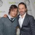 Norman Reedus and Andrew Lincoln pose during the Paley Center for Media’s PaleyFest event honoring ‘The Walking Dead,’  at the Saban Theatre, Los Angeles, March 1, 2013 (courtesy of Samsung Galaxy)
