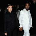 Kim Kardashian and Kanye West are spotted holding hands at the Givenchy Fall/Winter 2013 Ready-to-Wear show in Paris on March 3, 2013