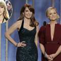 Tina Fey, Amy Poehler. Inset: Taylor Swift
