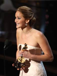 Jennifer Lawrence onstage during the Oscars held at the Dolby Theatre on February 24, 2013 in Hollywood, Calif