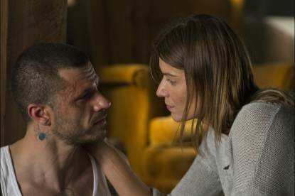 Christos Vasilopoulos and Ivana Milicevic in ‘Banshee’ Episode 8