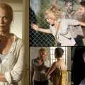 Left: Laurie Holden as Andrea; Top Right: Laurie Holden as Andrea & Andrew Lincoln as Rick Grimes; Bottom left: Laurie with Melissa McBride as Carol, David Morrissey as The Governor on ‘The Walking Dead’