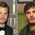 Jamie Dornan on the red carpet (left) and as Sheriff Graham (right)