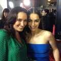 AccessHollywood.com’s Laura Saltman with Emilia Clarke (Daenerys Targaryen) at the ‘Game of Thrones’ Season 3 premiere, TCL Chinese Theatre, Hollywood, March 18, 2013