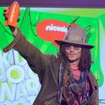 Johnny Depp accepts Favorite Movie Actor award for ‘Dark Shadows’ onstage during Nickelodeon’s 26th Annual Kids’ Choice Awards at USC Galen Center in Los Angeles on March 23, 2013
