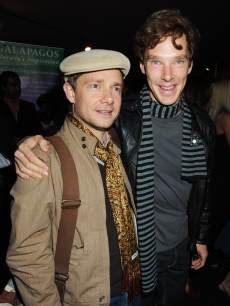 Martin Freeman and Benedict Cumberbatch attend the UK Premiere of ‘Creation’, at Curzon Mayfair on September 13, 2009 