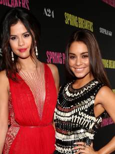 Selena Gomez and Vanessa Hudgens attend the ‘Spring Breakers’ premiere at ArcLight Cinemas on March 14, 2013 in Hollywood, Calif.