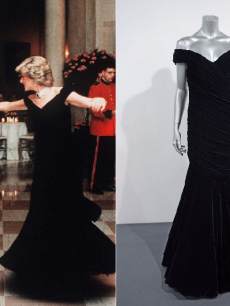 Princess Diana in black dress
