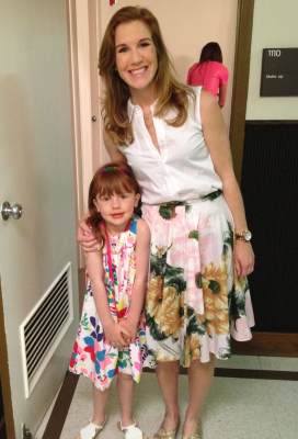 Access Hollywood Live Easter Family Fashion Show, Fab Florals with Kit (mom) and Stella (daughter)