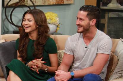 Zendaya and Val Chmerkovskiy on Access Hollywood Live on March 22, 2013