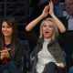Julianne Hough and Nina Dobrev attend a basketball game between the Sacramento Kings and the Los Angeles Lakers at Staples Center on March 17, 2013 in Los Angeles