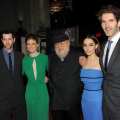 Creator/Executive Producer D.B Weiss, actress Rose Leslie, Co-Executive Producer and writer George R. R. Martin, actress Emilia Clarke, and Creator/Executive Producer David Benioff arrive at the premiere of HBO’s ‘Game Of Thrones’ Season 3 at TCL Chinese Theatre on March 18, 2013 in Hollywood