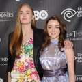 Sophie Turner and Maisie Williams attend ‘Game Of Thrones’ The Exhibition New York Opening at 3 West 57th Avenue, NYC, on March 27, 2013