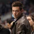 Cory Monteith attends the NHL game between the Vancouver Canucks and the Los Angeles Kings at Staples Center on March 23, 2013 in Los Angeles
