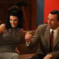 Megan (Jessica Pare) and Don Draper (Jon Hamm) in the Season 6 premiere of AMC’s ‘Mad Men’