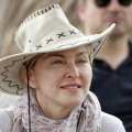 Madonna is seen during a visit to Mkoko Primary School, one of the schools her Raising Malawi organization has built on April 2, 2013 in the region of Kasungu, central Malawi