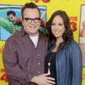 Tom Arnold and wife Ashley Groussman arrive at the ‘Movie 43’ Los Angeles premiere at Grauman’s Chinese Theatre on January 23, 2013 in Hollywood