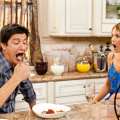 Mark Orlando (Ken Marino) impresses Bevarly (Leslie Bibb) with his meatball-eating skills
